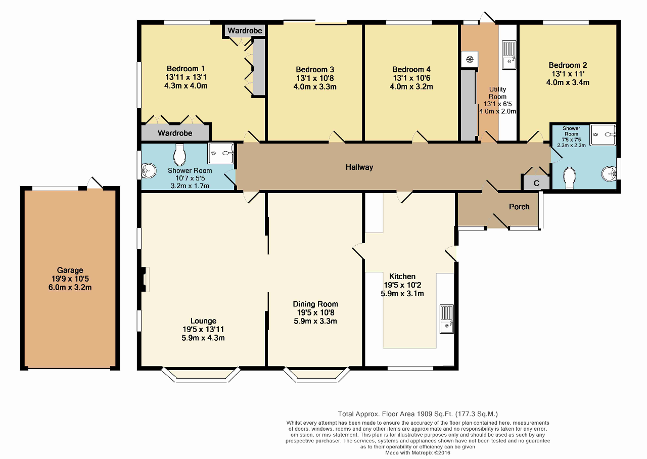 Floorplan of Cudham Lane North, Sevenoaks, Kent, TN14 7QS