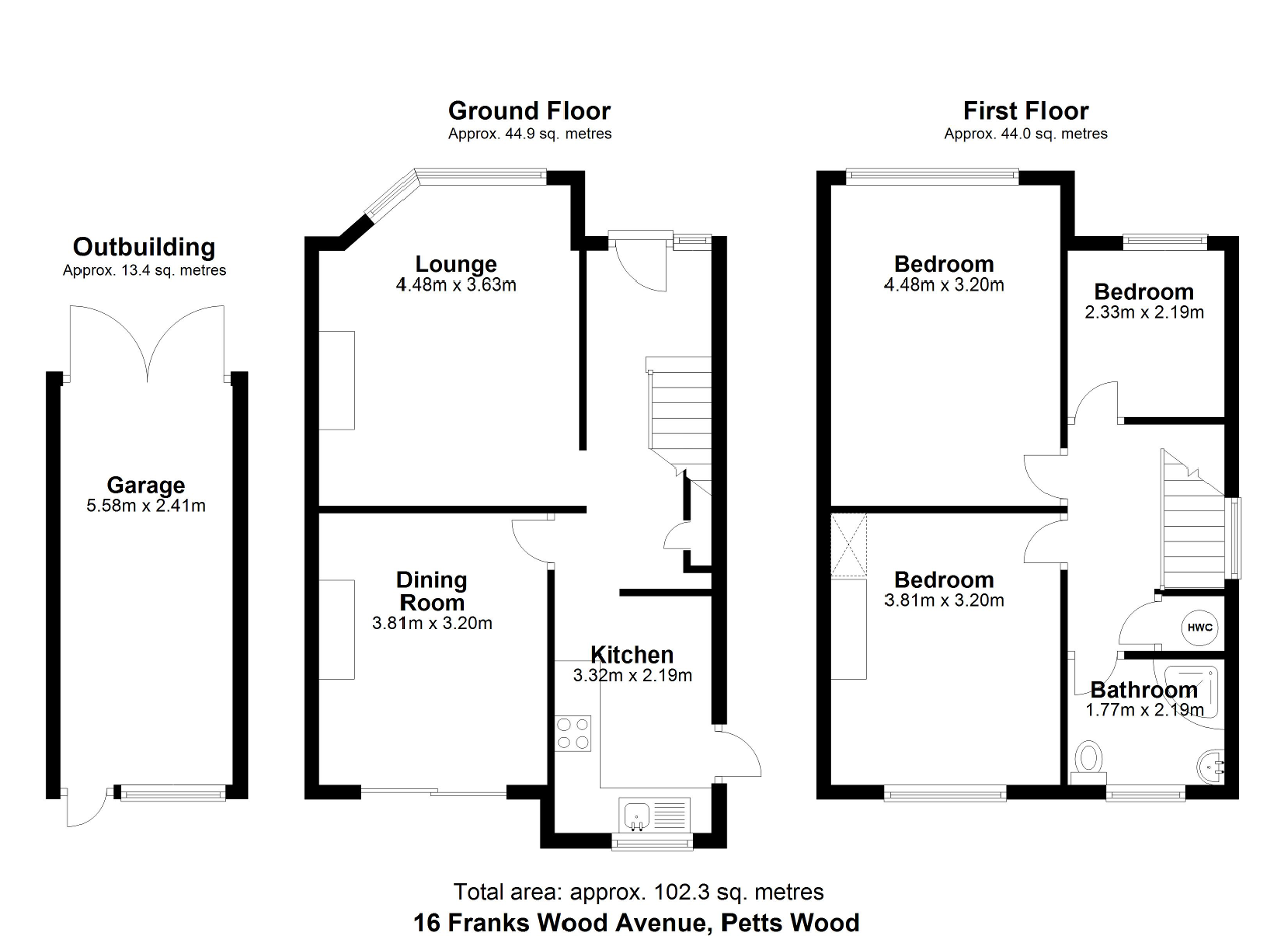 Floorplan of Franks Wood Avenue, Petts Wood, Kent, BR5 1BP
