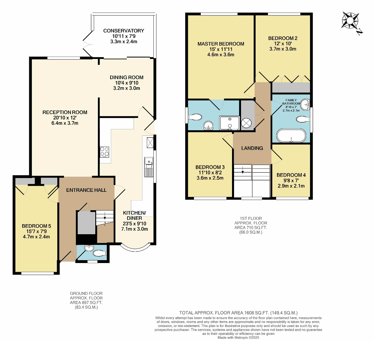 Floorplan of Masefield View, Orpington, Kent, BR6 8PH